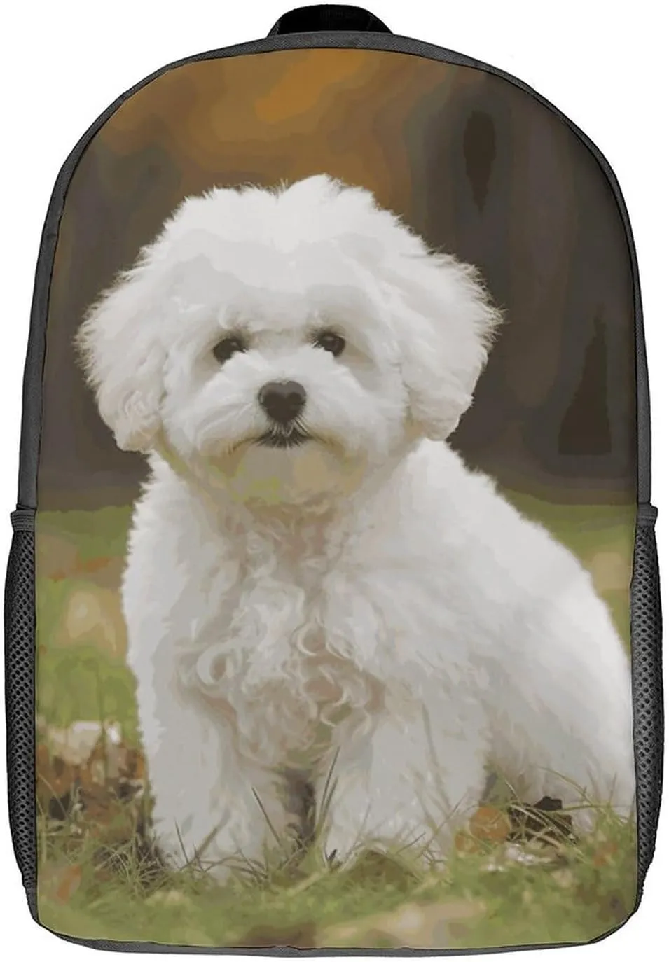 Laptop Backpack for Men Women Daypack Bichon Frise Dog Computer Bag Travel Backpacks Laptop Bag