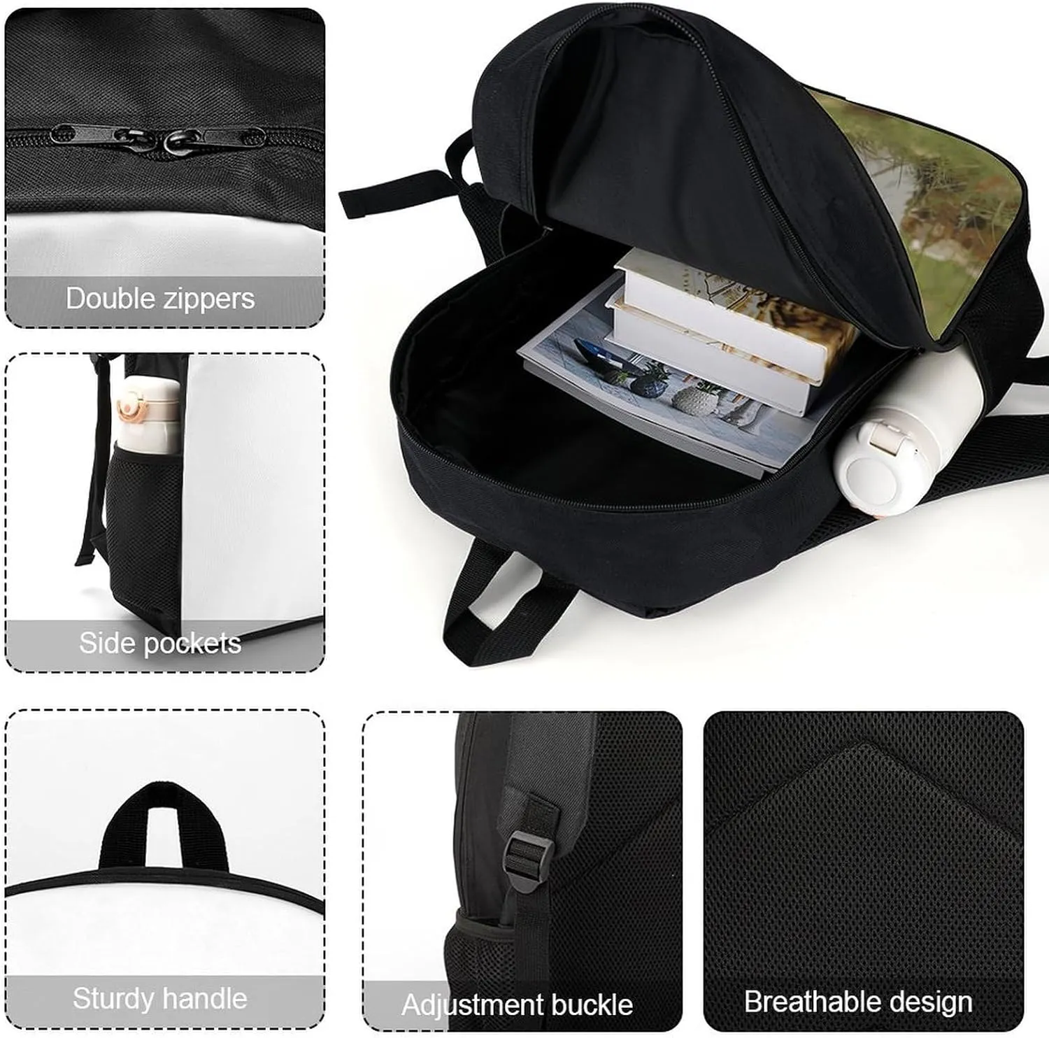 Laptop Backpack for Men Women Daypack Bichon Frise Dog Computer Bag Travel Backpacks Laptop Bag