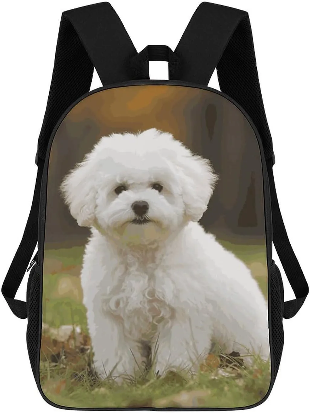 Laptop Backpack for Men Women Daypack Bichon Frise Dog Computer Bag Travel Backpacks Laptop Bag