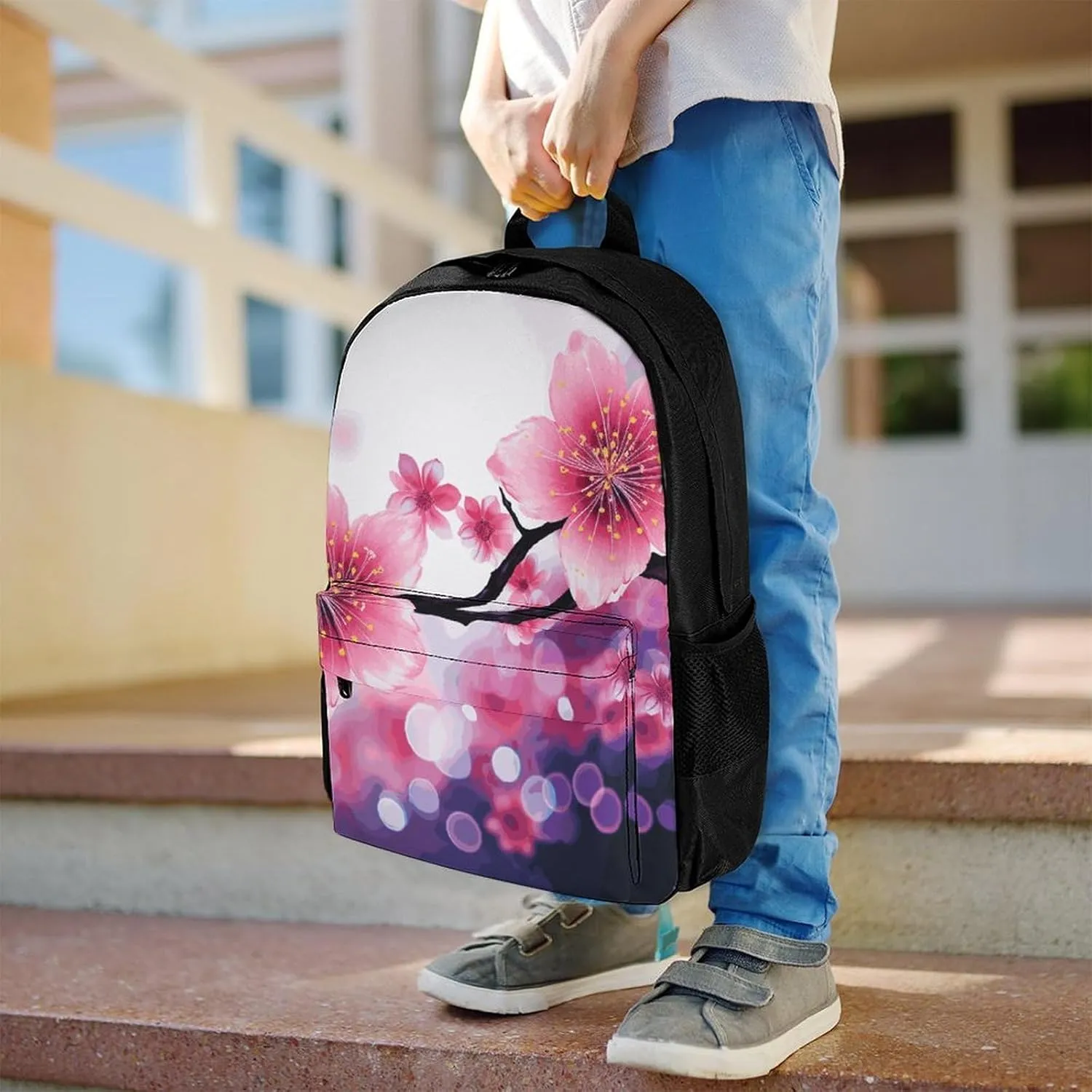 Laptop Backpack for Women Men Daypack Flower Backpacks Computer Bag Travel Laptop Bag Casual Work Bag
