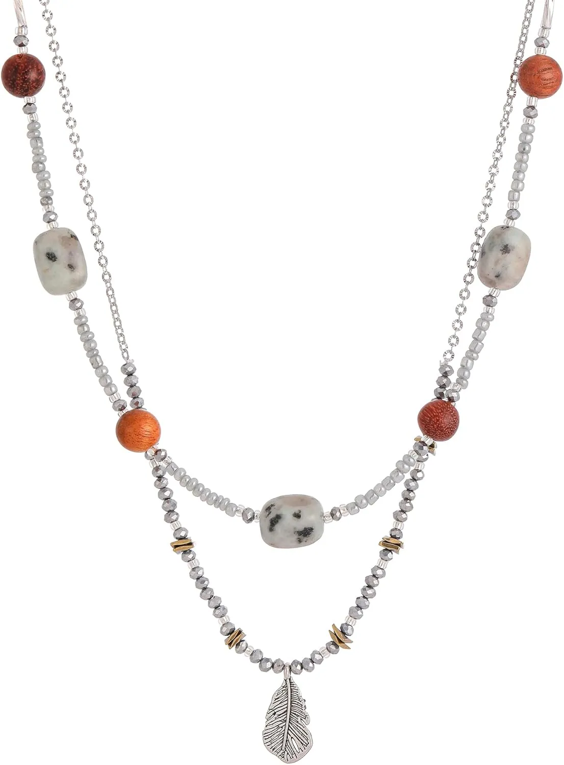 Layered Necklaces for Women Colorful Boho Necklace Beaded & Chain Choker Necklace Jewelry for Women