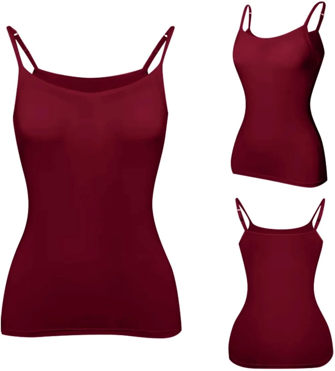 LCMTWX Camisole Tops For Women With Chest Pad Bra One Undershirt Padded Tank Tops For Women White Camisole Tops Women