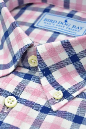 Linden: Button Down Shirt - Pink/Navy