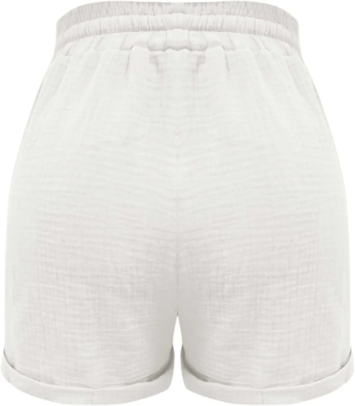 Linen Shorts for Women 2024 Summer Casual Comfy Shorts Drawstring Elastic Waist Lightweight Bermuda Shorts with Pockets