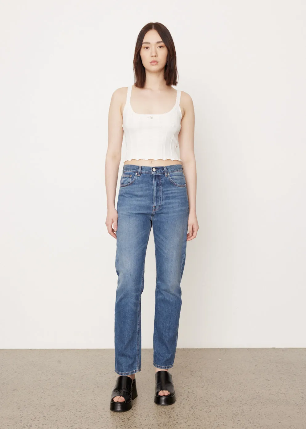 Logo Pointelle Cami Tank