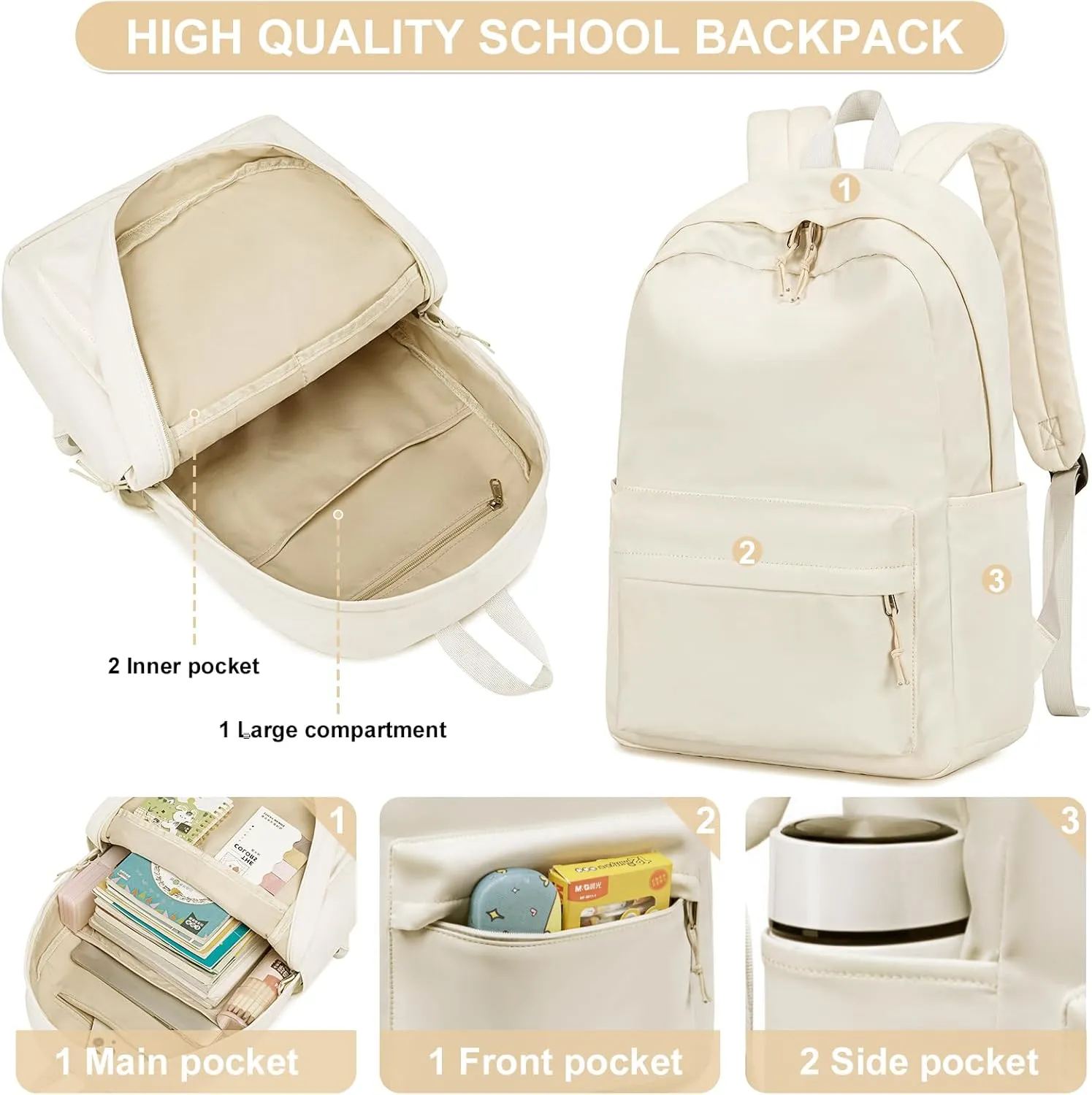 LOIDOU Backpack for Teen Girls Middle-School Primary Elementary Bookbags 17inch Kids Backpack Women laptop Backpack Lightweight Casual Daypack