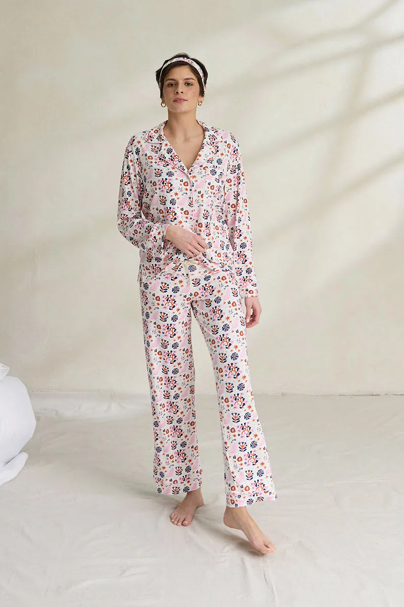 Long Sleeve Button Down Pajama Set