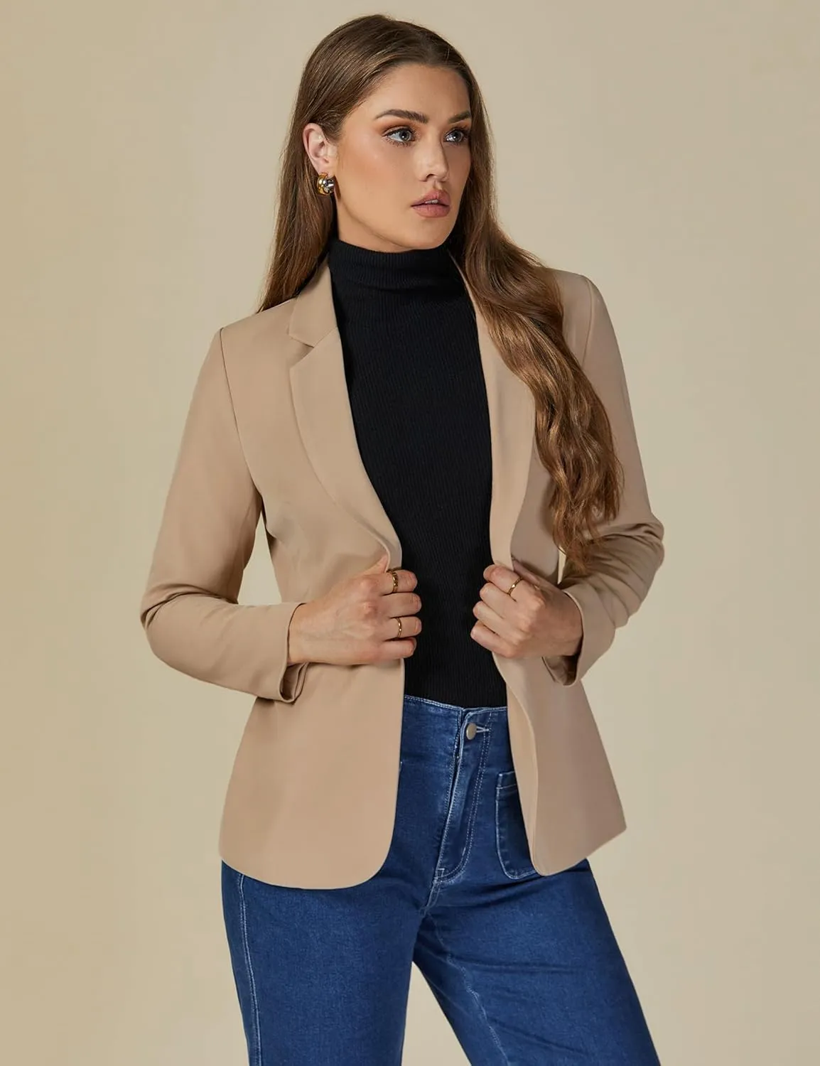 luvamia Women's Two Piece Sets Pants Suits Dressy Business Casual Outfits Professional Blazer Pantsuits Set Work Office