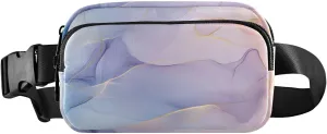 Luxurious Marble Fanny Pack Water Resistant Waist Pack Sling Bag Purse for Women Men Travel Hiking