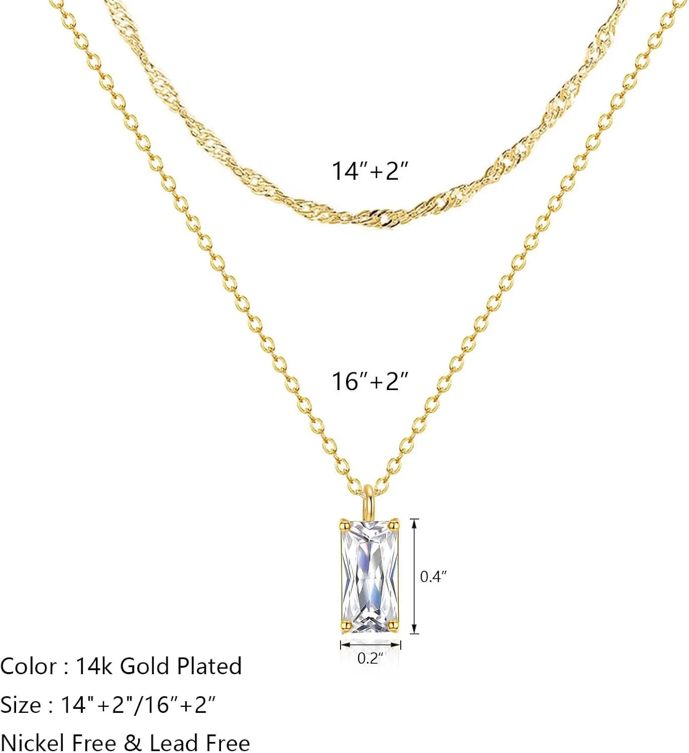Luxval Diamond Pendant Gold Necklace for WomenDainty 18k Gold Plated Choker Necklaces Simple Gold Jewelry Gifts for Women Girls