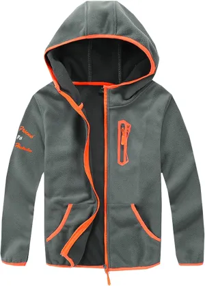 M2C Boys Soft Cozy Full Zip Polar Fleece Hoodie Jacket