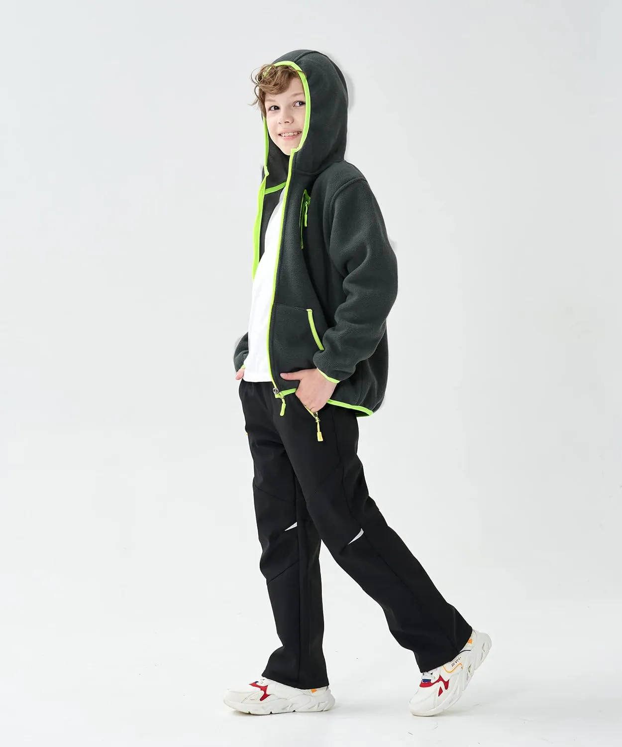M2C Boys Soft Cozy Full Zip Polar Fleece Hoodie Jacket