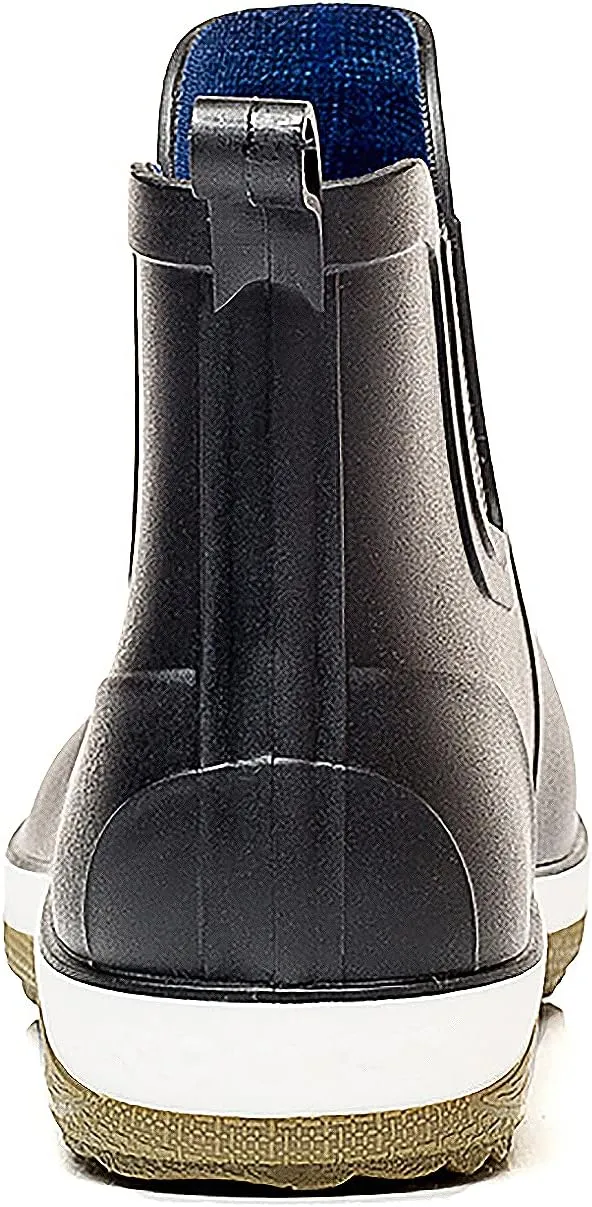 Mens Ankle Rain Boots Waterproof Chelsea Boots Slip-On Garden Work Shoes Rain Footwear