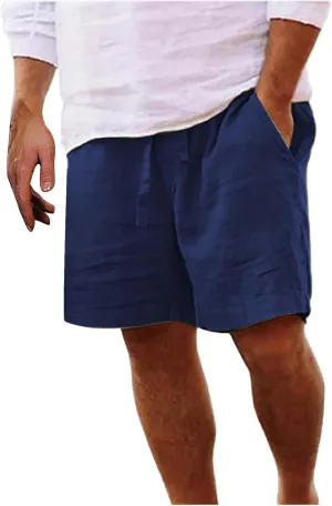Mens Casual Drawstring Beach Shorts Lightweight Summer Yoga Golf Shorts with Pockets Trendy Resort Wear Shorts for Men