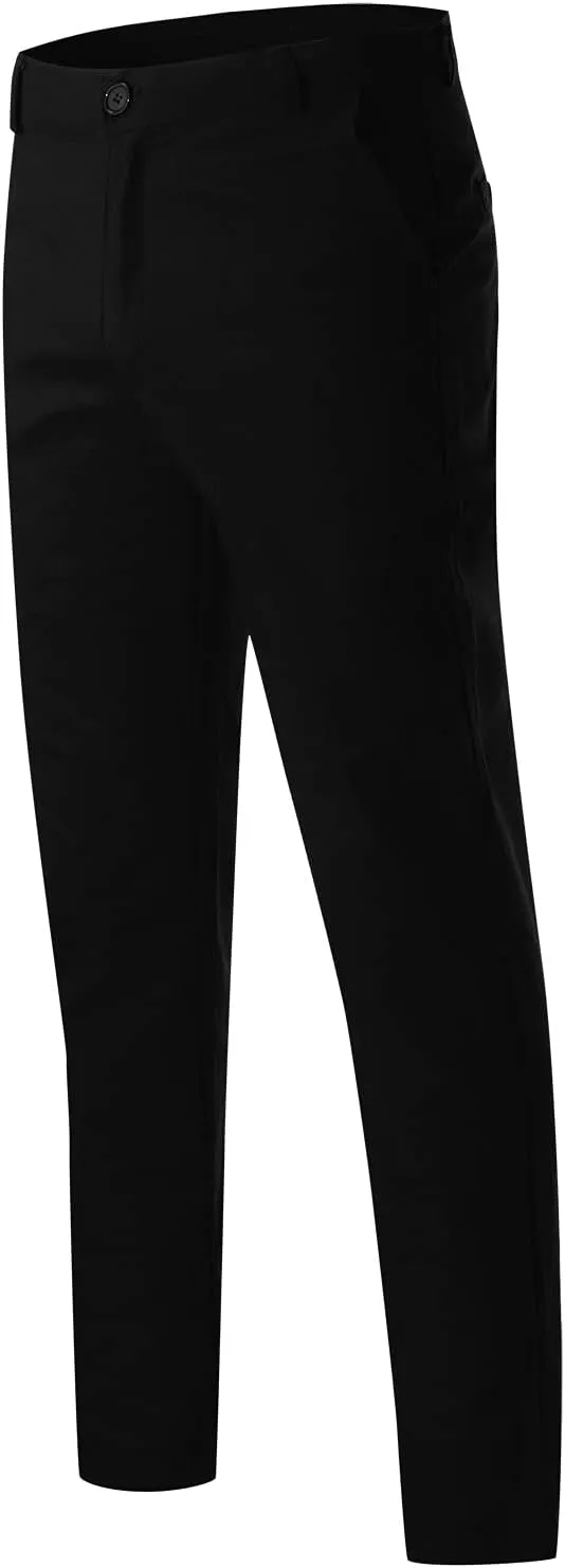 Men's Classic-Fit Wrinkle-Resistant Flat-Front Chino Pant (Available in Big & Tall) Slim-Fit Casual with Pockets