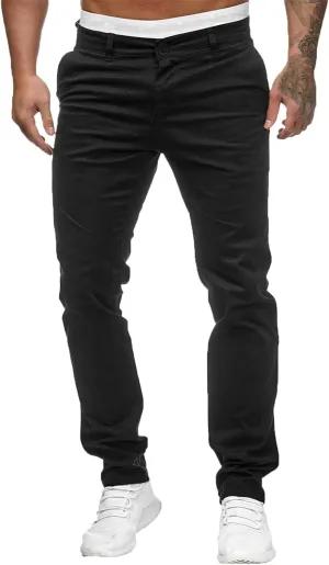 Men's Classic-Fit Wrinkle-Resistant Flat-Front Chino Pant (Available in Big & Tall) Slim-Fit Casual with Pockets