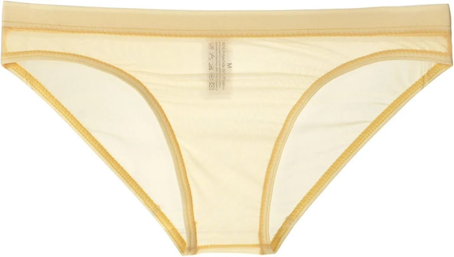 Mens Lace Panties Sexy Underwear Boxer Briefs Pouch Underwear Lingerie for Men Bikini Briefs Panties Beige
