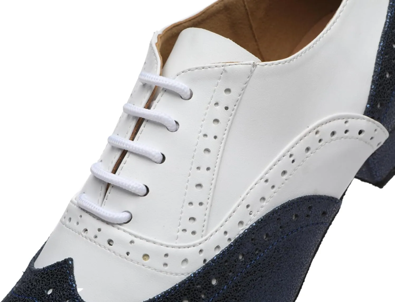 Men's Leather Round Toe Dancing Shoes for Latin Rumba Waltz Tango Performence Ballroom Dance Shoes