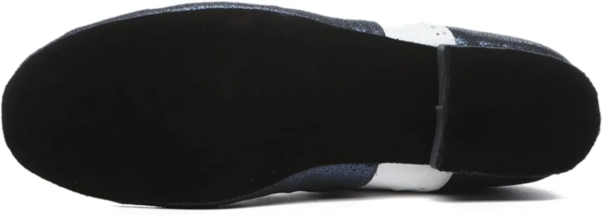 Men's Leather Round Toe Dancing Shoes for Latin Rumba Waltz Tango Performence Ballroom Dance Shoes