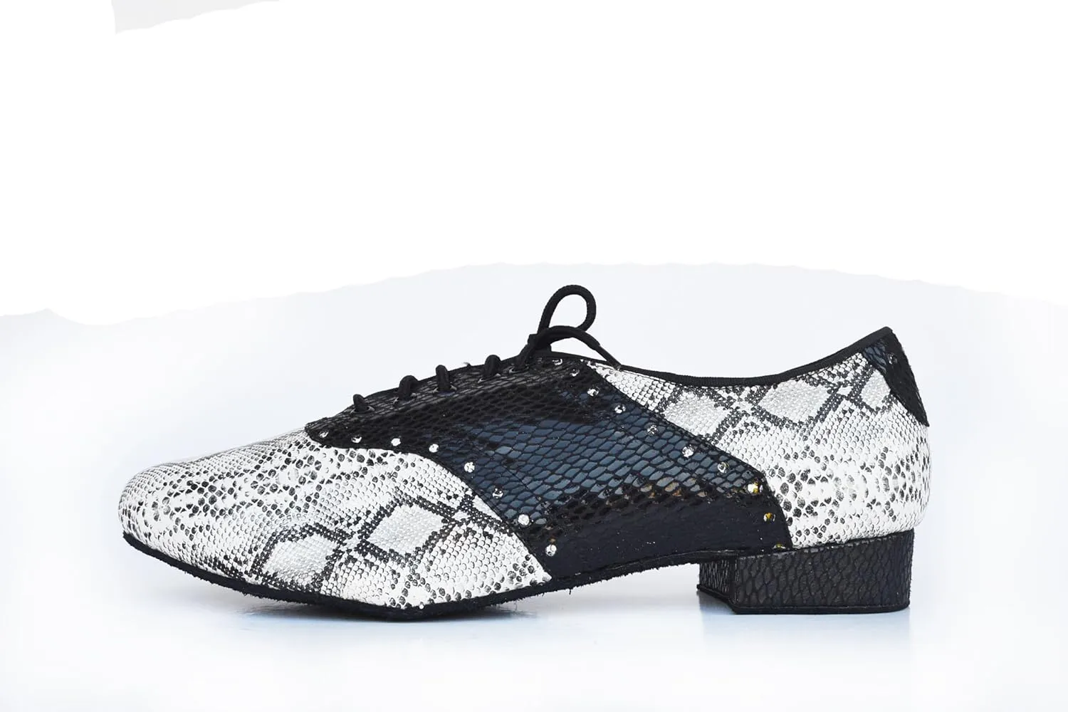 Mens Modern Jazz Lace-up Closed Toe PU Standard Dance Shoes