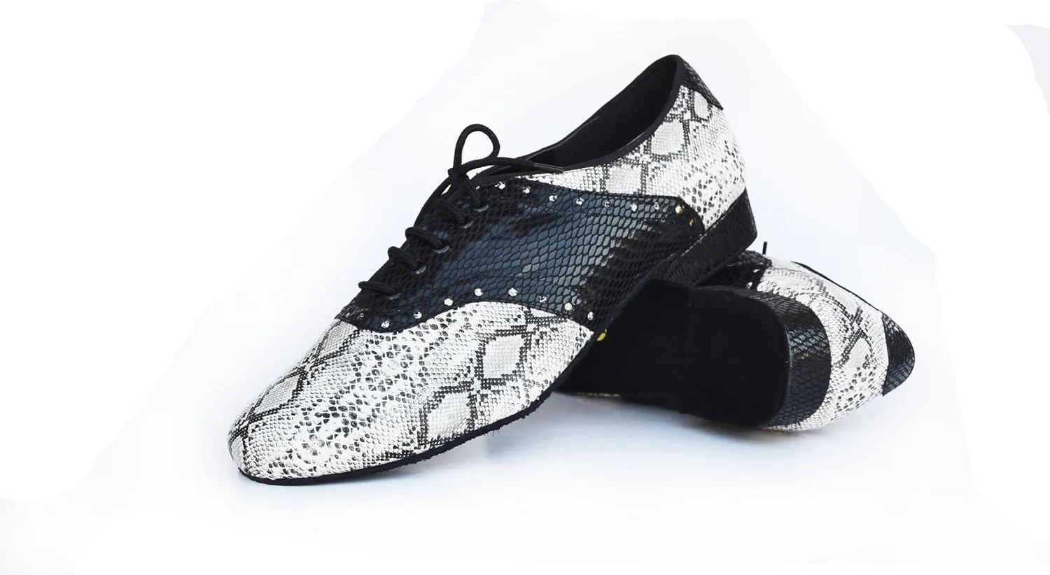 Mens Modern Jazz Lace-up Closed Toe PU Standard Dance Shoes