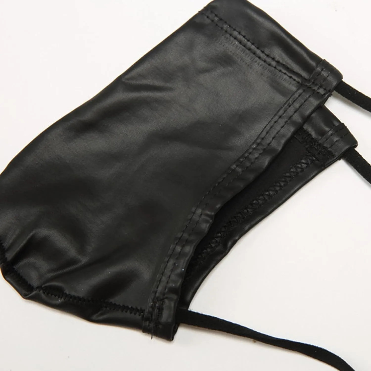 Men's Sexy Faux Leather Underwear Lingerie for Men Soft Low Rise Shorts Pants Boxer Briefs