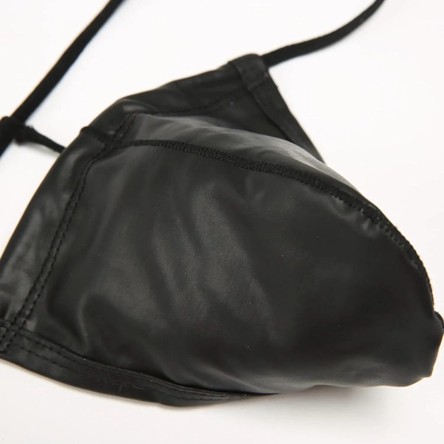Men's Sexy Faux Leather Underwear Lingerie for Men Soft Low Rise Shorts Pants Boxer Briefs