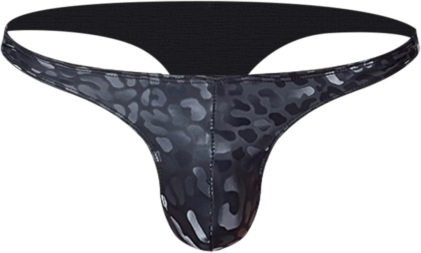 Mens T Shaped Pants Leather Double Open Cut Underwear Color Matching Mesh Low Waisted Underwear Men Lace Lingerie