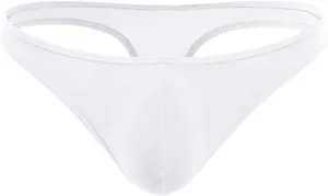 Men's Thong Underwear G-Strings Silk Bikini Underwear Pouch Athletic Panties Briefs Underwear Men's Lingerie White