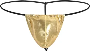 Men's Underwear Thongs and G-Strings Dual Pouch Sissy G Strings Fun Gag Jockstrap Costume See Through Seamless Briefs