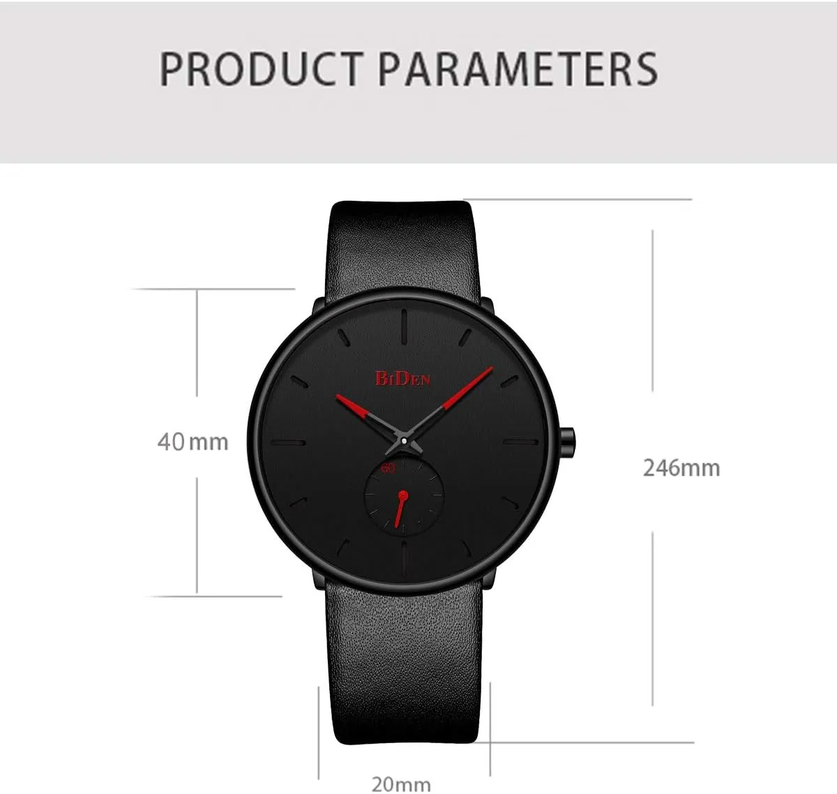 Mens Watches Minimalist Ultra Thin Waterproof Fashion Dressy Wrist Watch for Men Business Casual Luxury Quartz Analog Watch