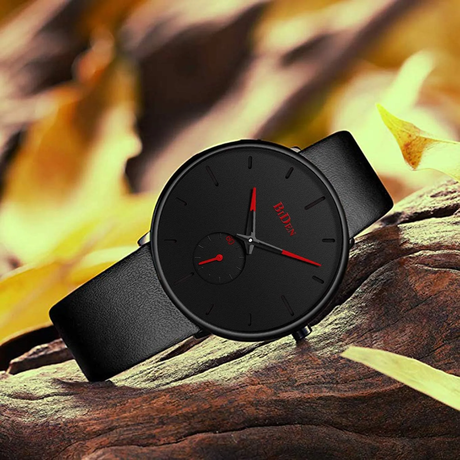Mens Watches Minimalist Ultra Thin Waterproof Fashion Dressy Wrist Watch for Men Business Casual Luxury Quartz Analog Watch