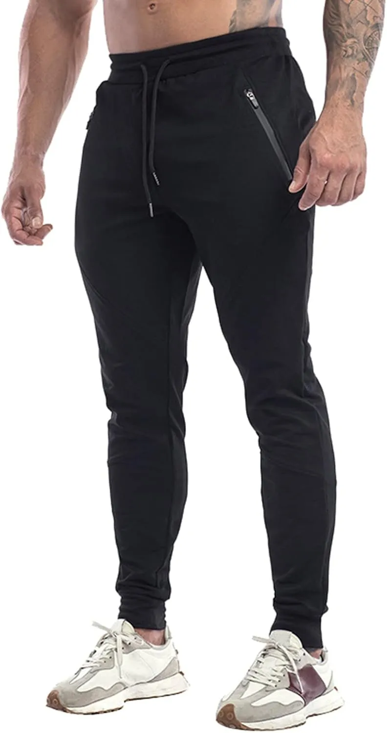 Mens Workout Cargo Sweatpants Wild Cargo Pant Fall Winter Elastic Drawstring Pant Slim fit Basic Trouser with Pocket