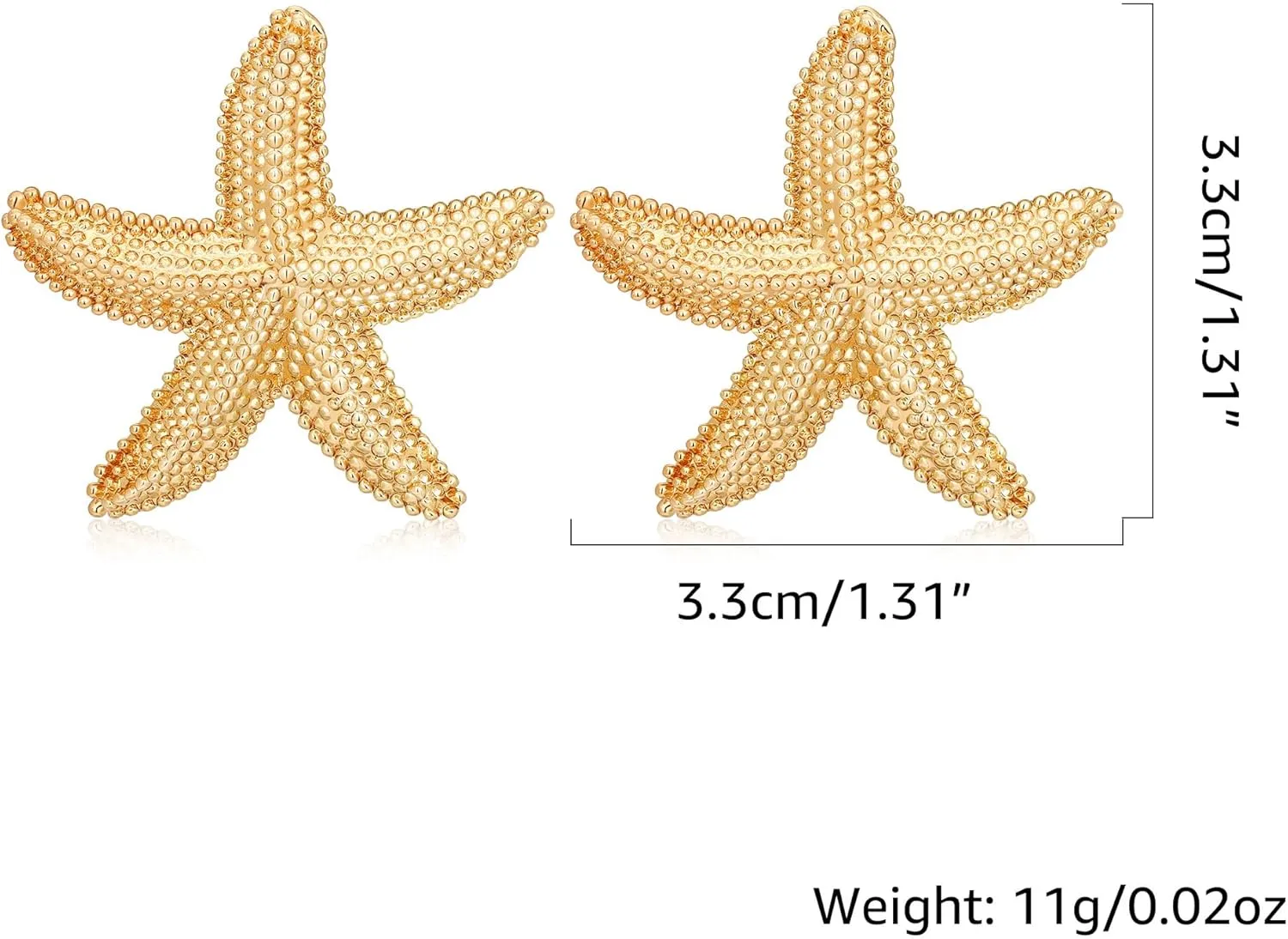MISS RIGHT Gold Shell Earrings for Women, Stainless Steel Sea Shell Stud Seashell Earrings Beach Jewelry, Hypoallergenic Lightweight Summer Earrings