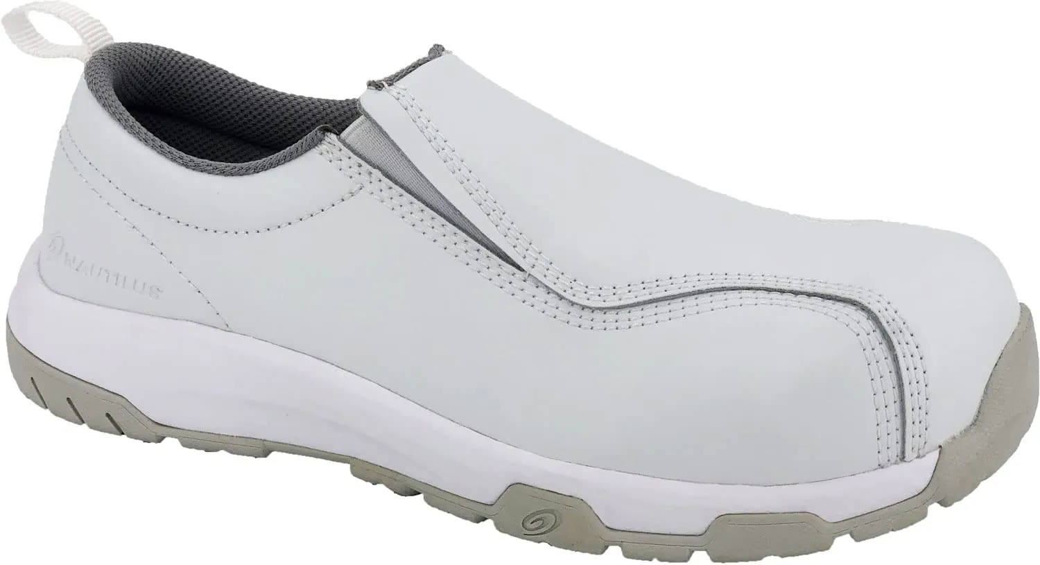 Nautilus Men's, White, Comp Toe, SD, Twin Gore Slip On (10.0 M)