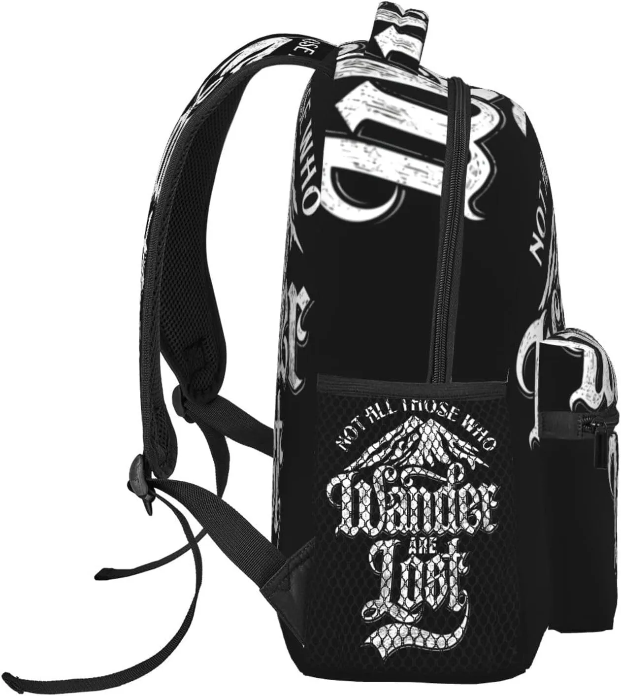 Not All Who Wander Are Lost Backpacks 15in Laptop Backpack Multipurpose Double Shoulder Bag For Men Women Gifts