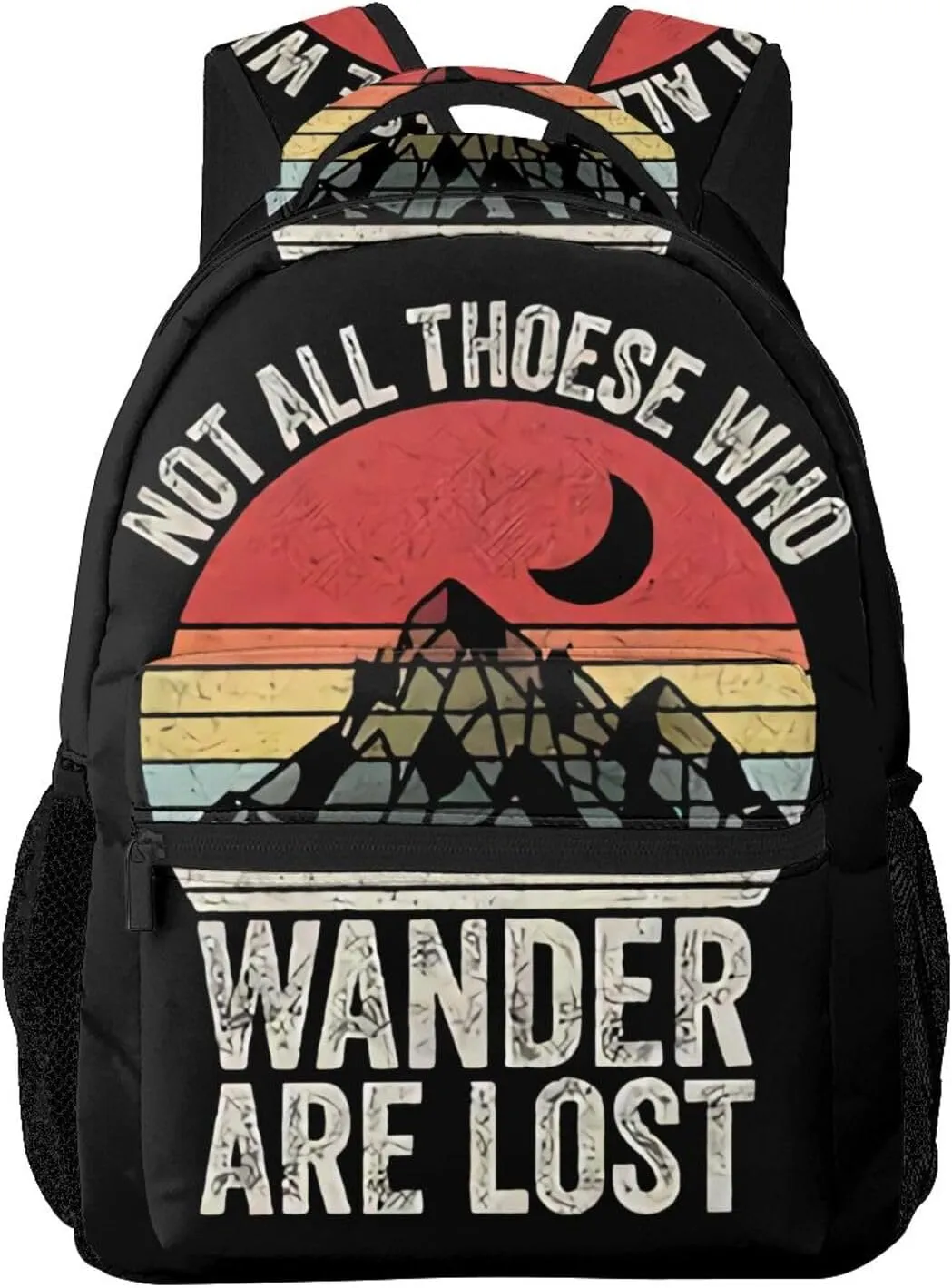 Not All Who Wander Are Lost Backpacks 15in Laptop Backpack Multipurpose Double Shoulder Bag For Men Women Gifts