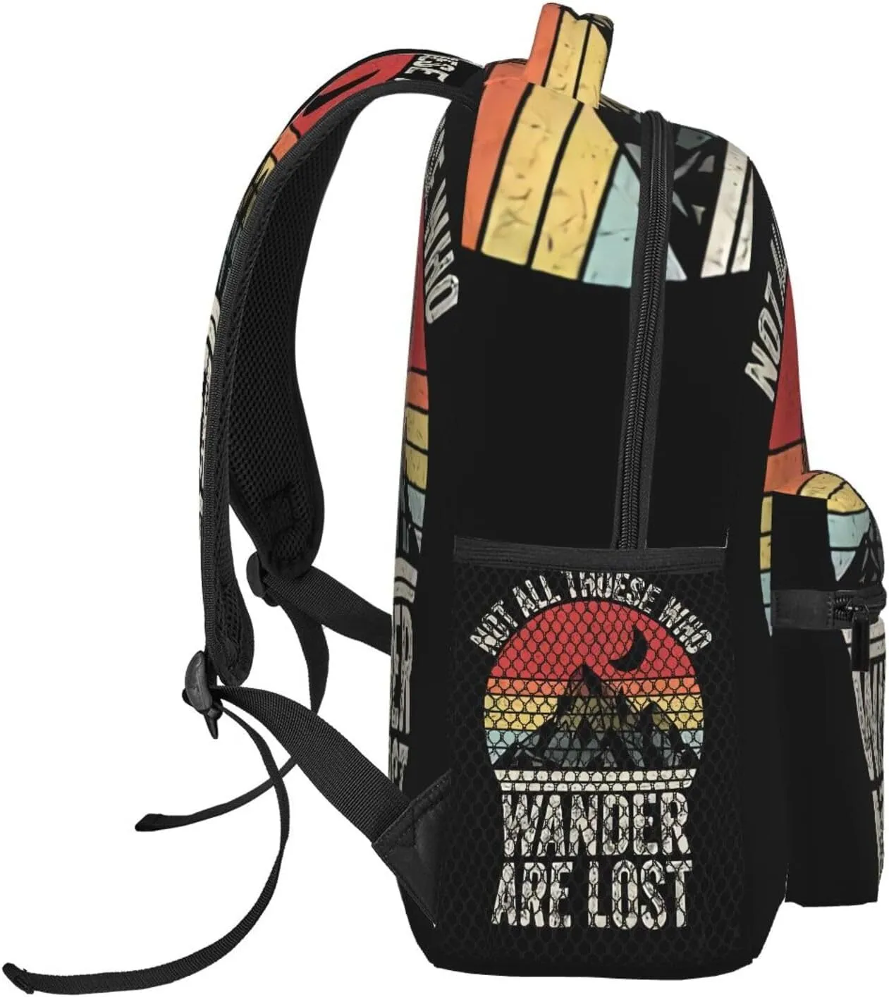 Not All Who Wander Are Lost Backpacks 15in Laptop Backpack Multipurpose Double Shoulder Bag For Men Women Gifts