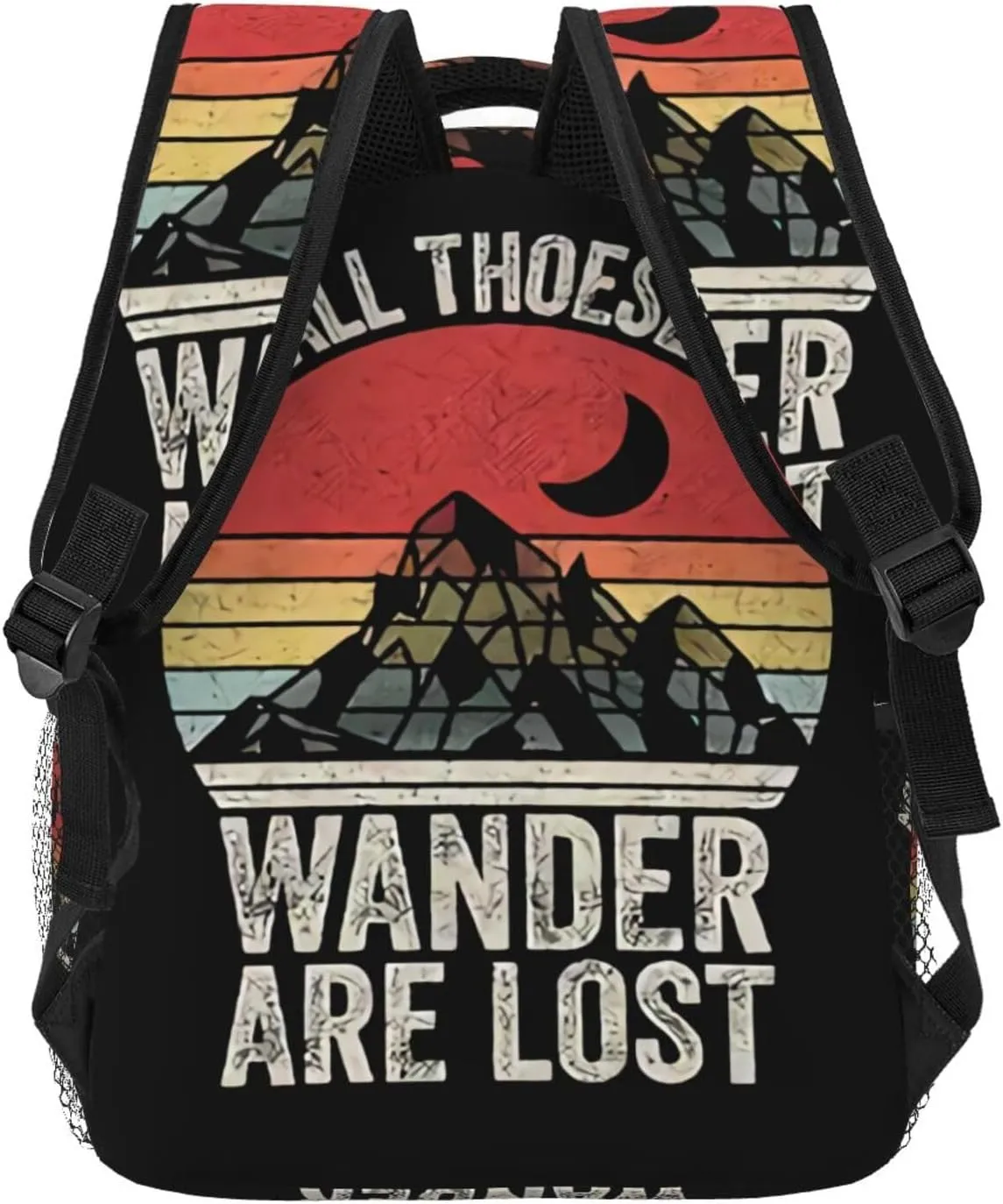 Not All Who Wander Are Lost Backpacks 15in Laptop Backpack Multipurpose Double Shoulder Bag For Men Women Gifts