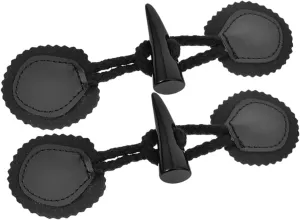NUOBESTY 2 Pairs Resin Horn Toggle Buttons Decorative Coat Jacket Buckles for DIY Clothing Projects Versatile Accessories for Outerwear Handbags Shoes Unique Faux Horn Texture
