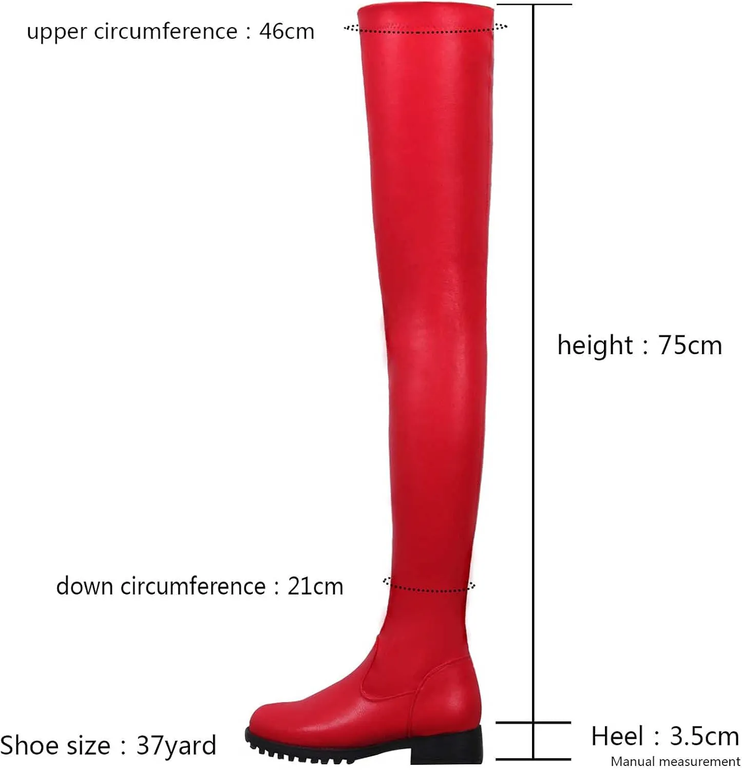 oiangi Over the Knee Boots for Women - Fashion Solid Round Toe Zipper Chunky Heel Slip On Long Boots Trendy Casual Ladies Thick Low Heel Shoes
