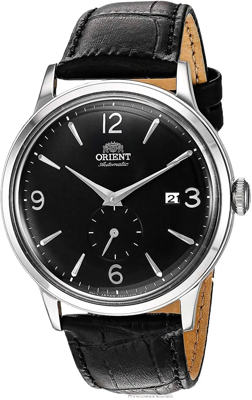 Orient Men's "Bambino Small Seconds" Japanese-Automatic Watch with Leather Strap, 21 mm
