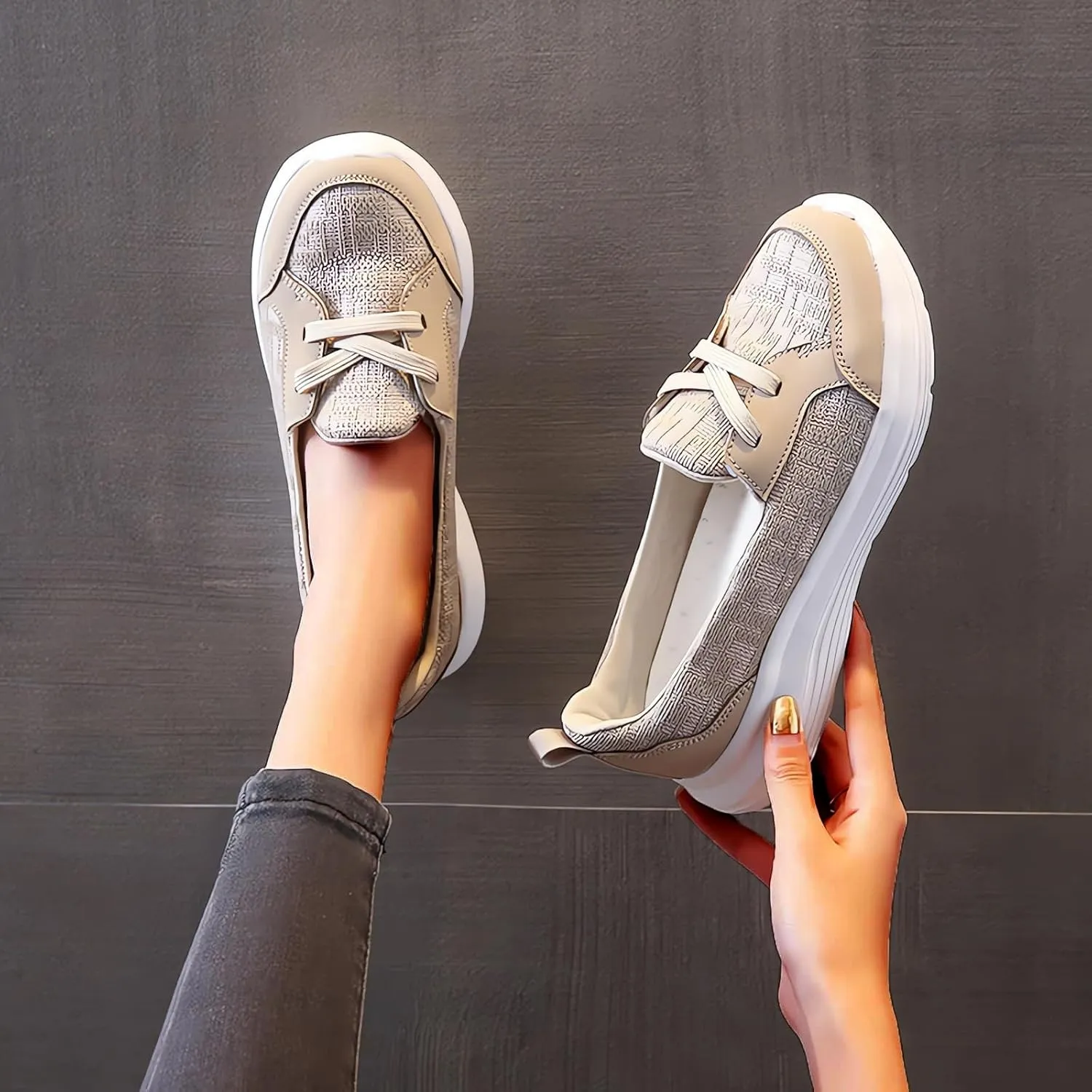 Orthopedic Non Slip Shoes for Women Shoes for Women Women's Slip on Breathable Walking Shoes Sneakers Boat Shoes