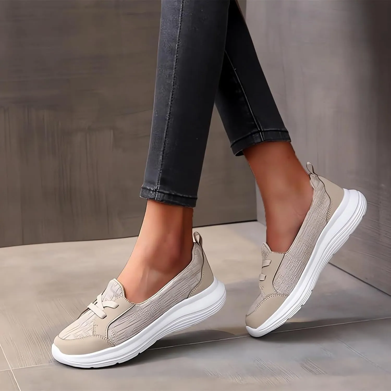 Orthopedic Non Slip Shoes for Women Shoes for Women Women's Slip on Breathable Walking Shoes Sneakers Boat Shoes