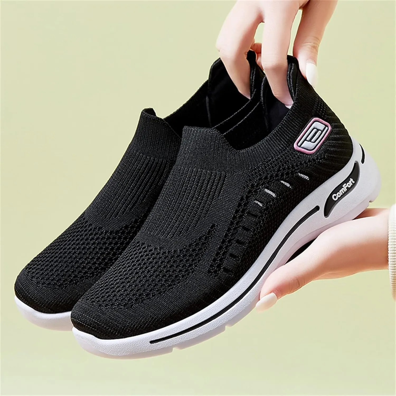 Orthopedic Shoes for Women Breathable Mesh Lightweight Mesh Casual Fashion Sneakers Wide Slip-on Tennis Shoes