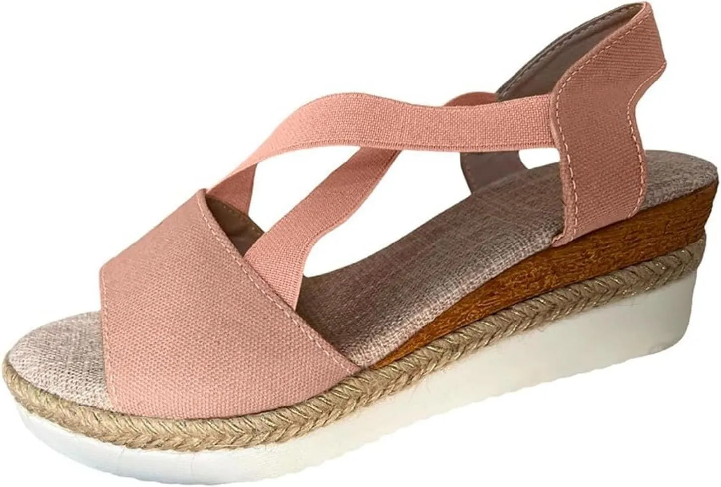 Orthopedic Wedge Sandals for Women Summer Dressy Flat Open Toe Ankle Strap Sandals Platform Espadrilles Casual Strappy Slip on Sandals Beach Non Slip Sandals Comfortable Outdoor Shoes
