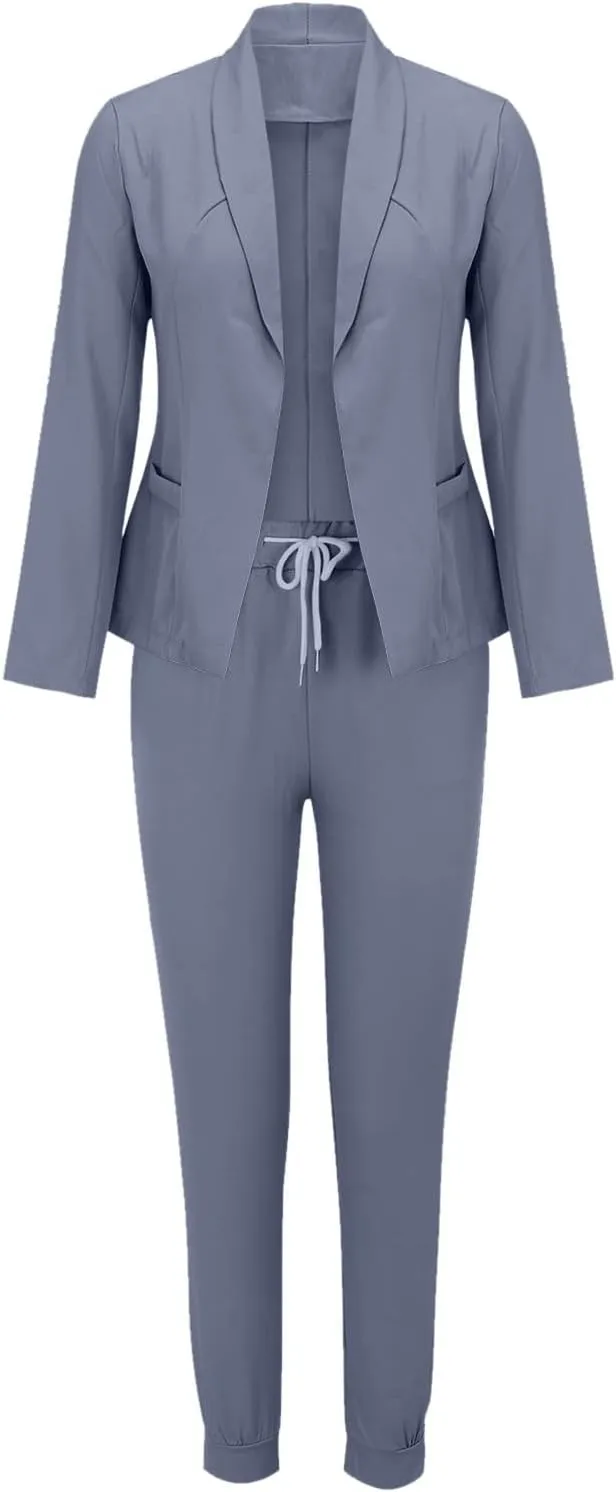 Pants Suits for Women Dressy Business Casual Outfits Blazer Sets Pant Suits 2 Piece Set Work Outfits Office Clothing