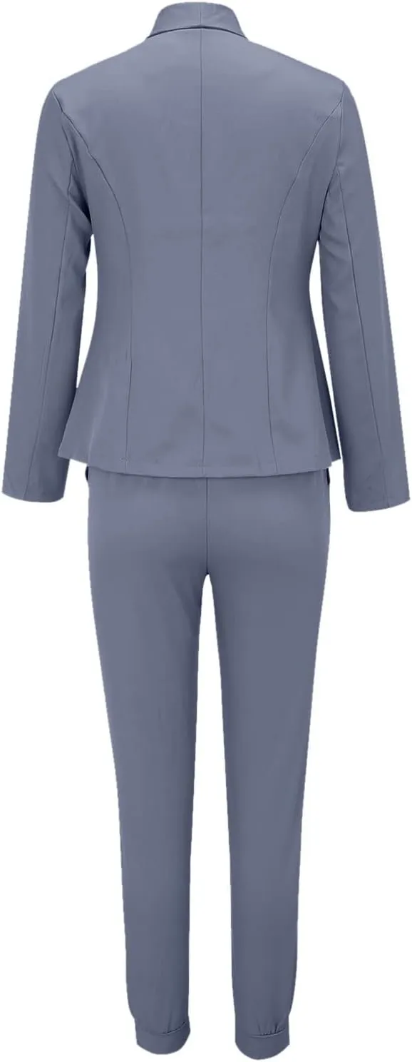 Pants Suits for Women Dressy Business Casual Outfits Blazer Sets Pant Suits 2 Piece Set Work Outfits Office Clothing