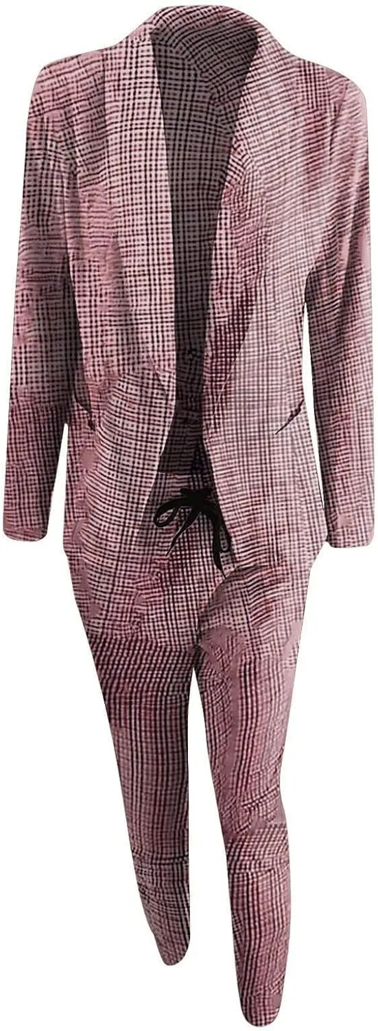 Pants Suits for Women Dressy Business Casual Outfits Blazer Sets Pant Suits 2 Piece Set Work Outfits Office Clothing