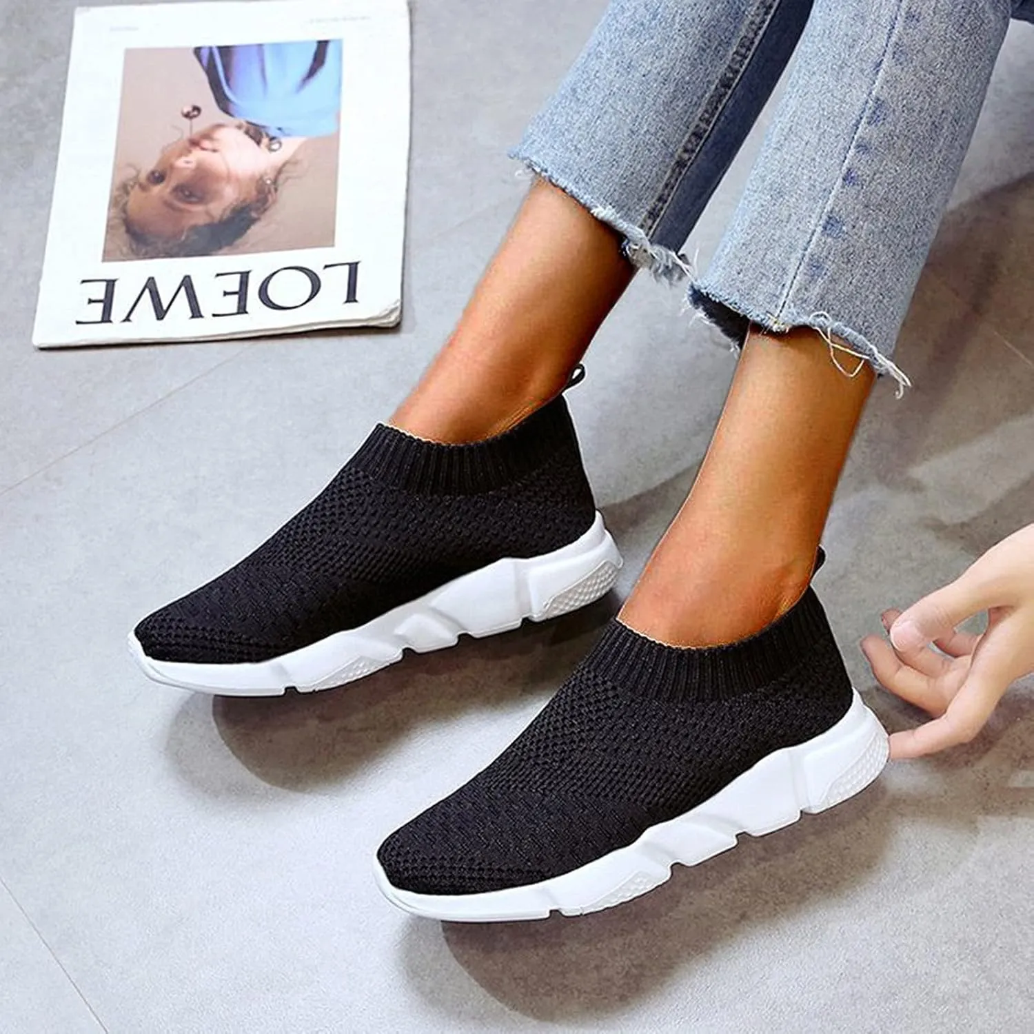 Plantar Fasciitis Shoes Women Flats Zapatos De Ejercicios para Mujer Gym Womens Athletic Shoes Size 8.5 Wide Womens Tennis Shoes Size 6.5 Wide Women's Athletic Shoes White